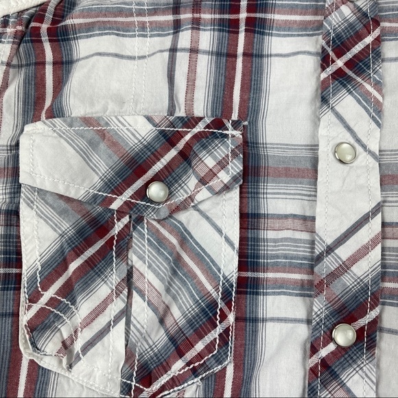 Helix Pearl Snap Shirt Mens Small Gray Athletic Fit Pockets Long Sleeve - Picture 4 of 8